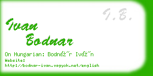 ivan bodnar business card
